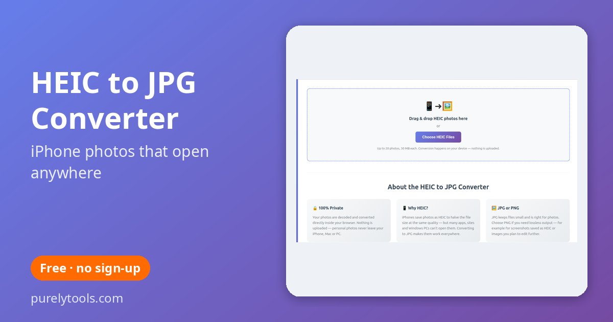 HEIC to JPG Converter preview