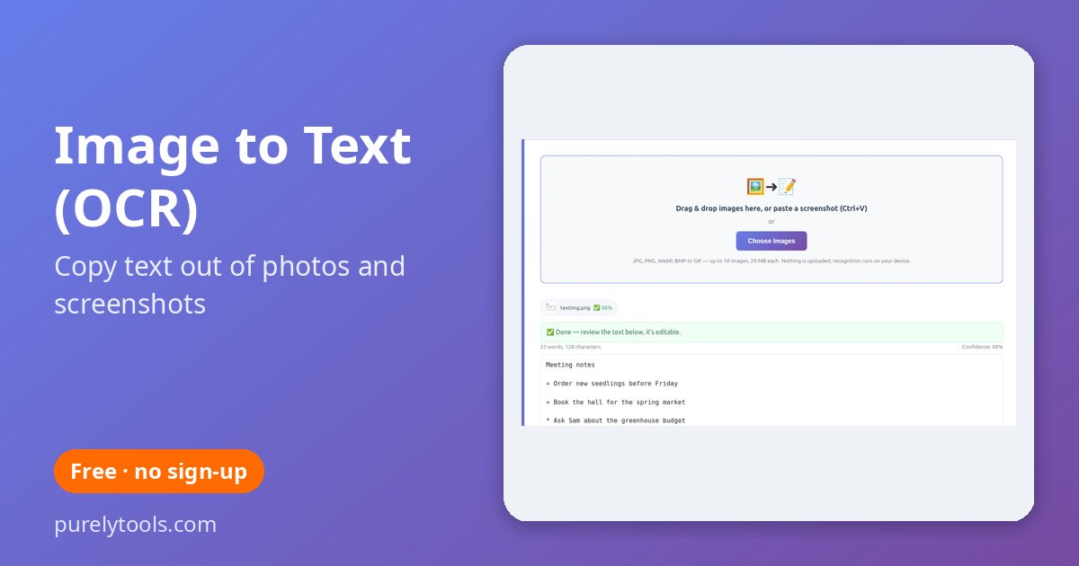 Image to Text (OCR) preview