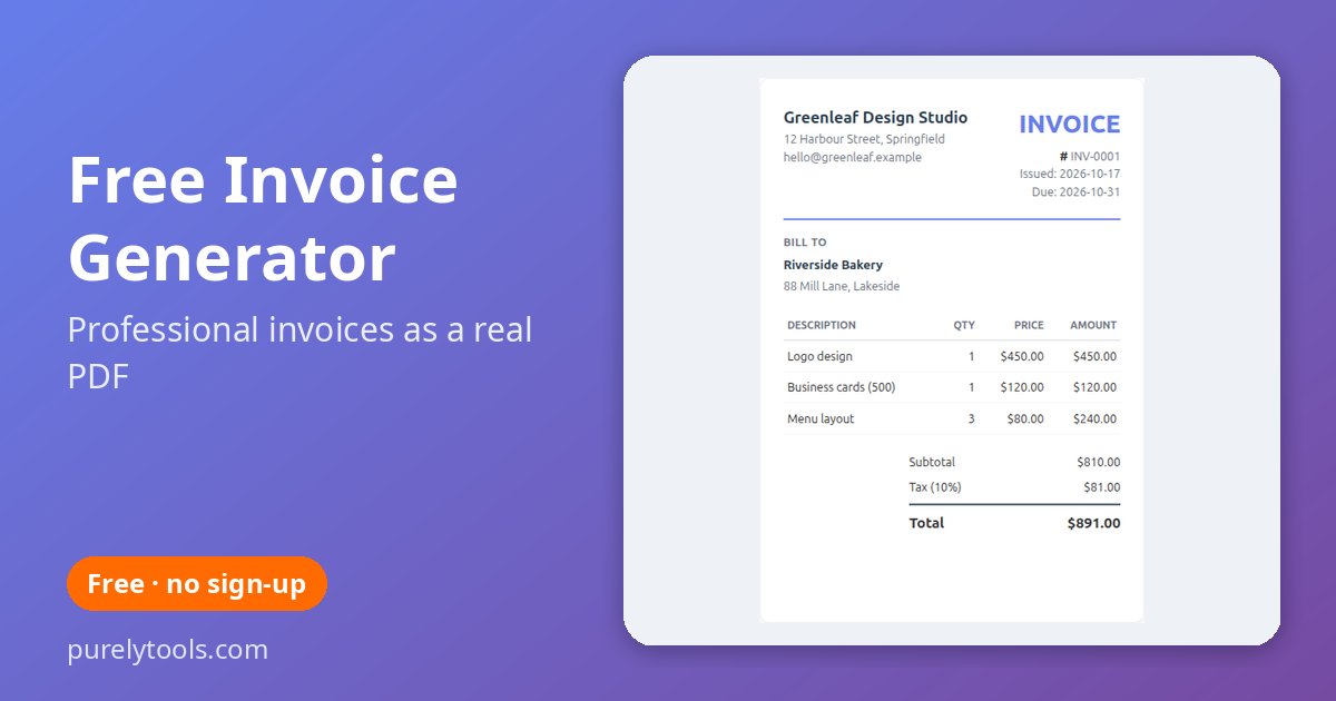 Invoice Generator preview