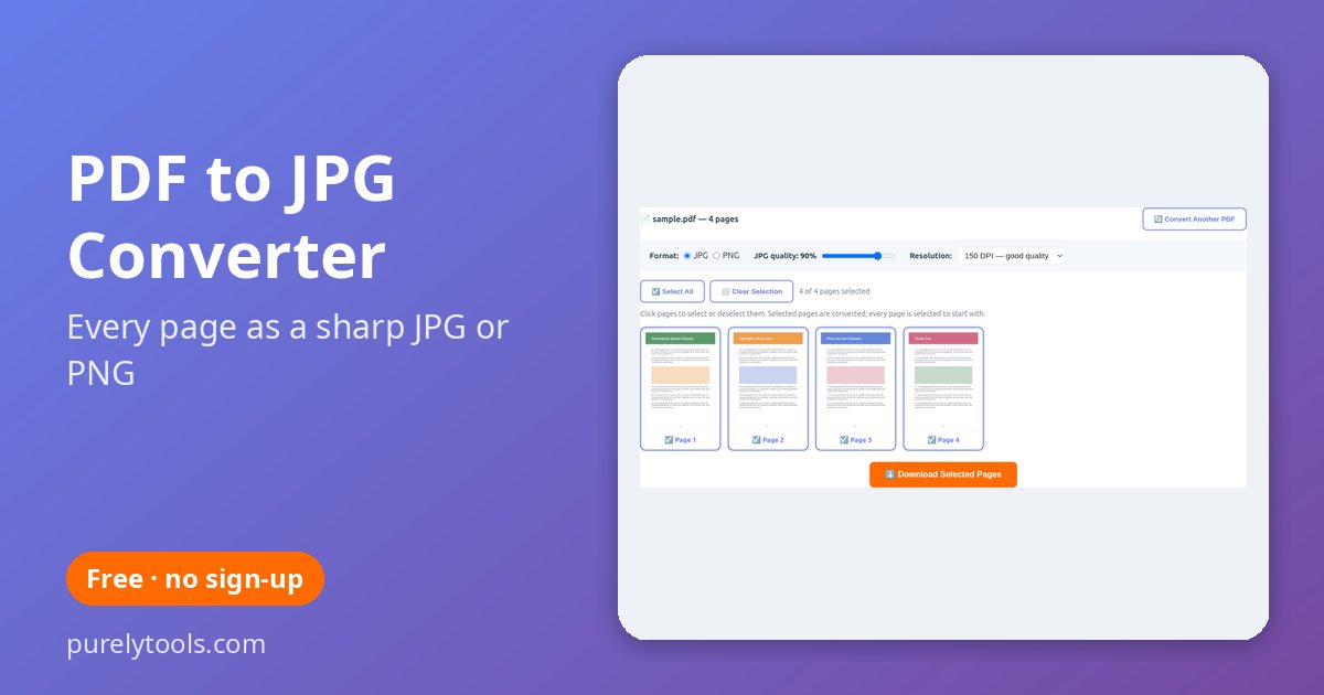 PDF to JPG Converter preview